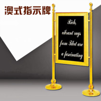 Stainless steel billboard display stand Hotel poster stand recruitment large card welcome card Australian water sign