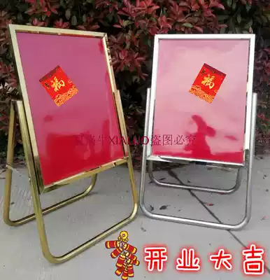 L-type vertical welcome brand stainless steel exhibition frame road sign sign titanium alloy water brand hotel welcome card pointing to advertisement