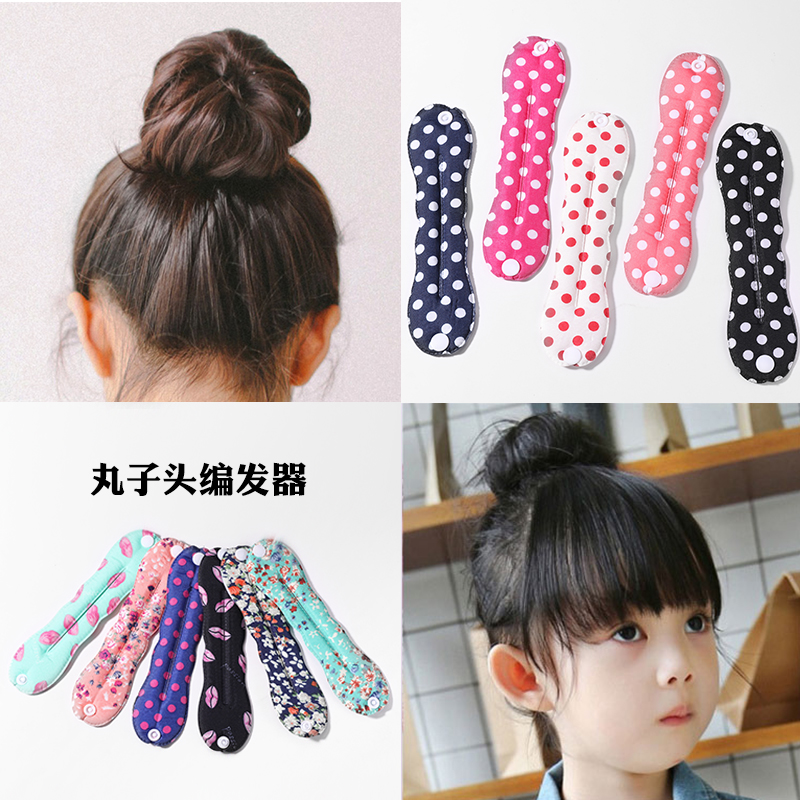 Korean children sponge disc hair cuddler cute princess pellet head flower buds head disc tool electric coil rod girl hair adorned baby
