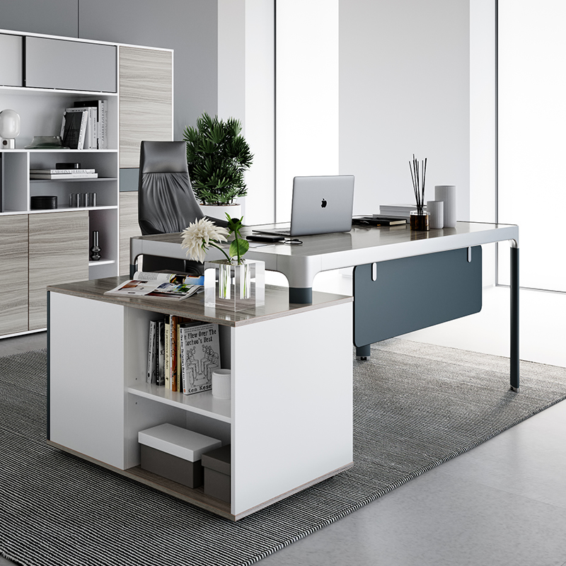 Industrial Wind Boss Desk Office Furniture Simple Modern Executive Desk Supervisor Fashion Studio Manager Desk and Chair Combination