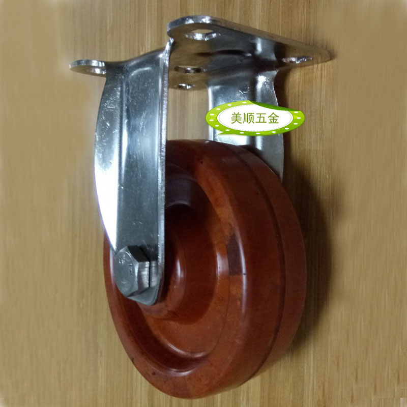 Preferential price Meishun 2 series 4 inch medium stainless steel fiberglass fixed high temperature casters