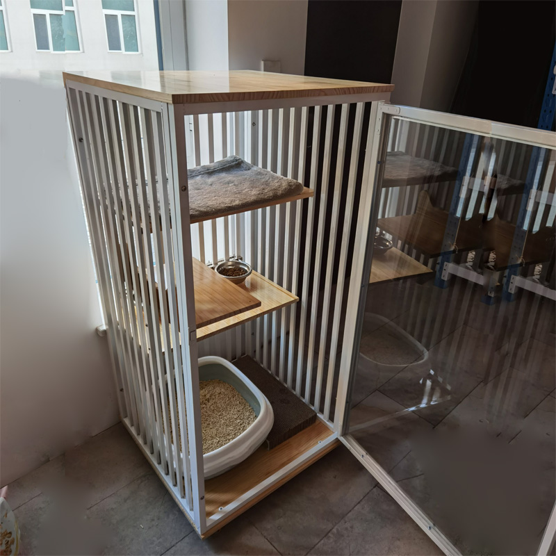 Solid wood cat cage Cat villa Cat house Cat house cat house Cat nest double-layer three-layer large space household indoor