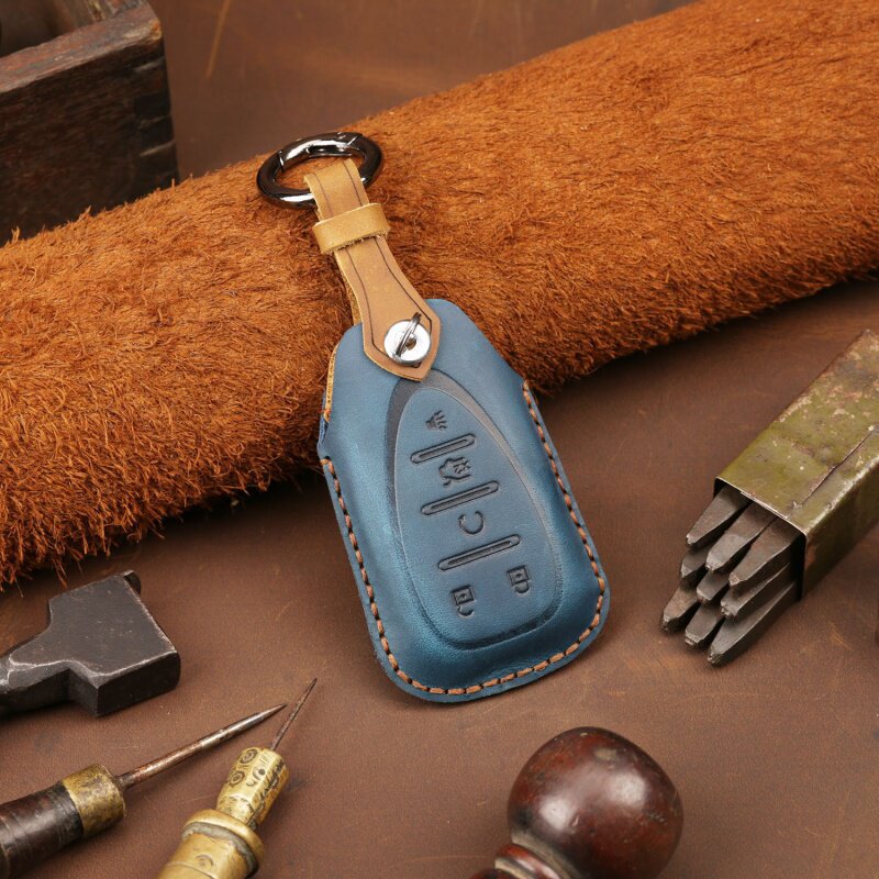 Car key case for Chevrolet key case explorer Malibu Cruze Crazy Horse leather key case