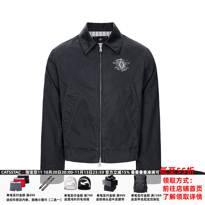 Catsstac Unicorn Sheepskin Collar Hunting Jacket, Three-Dimensional and Structured, Simple and Elegant, with a Light Luxury Feel