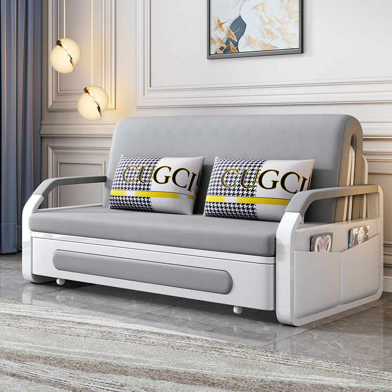 New folding and folding double-purpose sofa bed modern minimalist single double 1 51 8 m telescopic push-pull storage multifunction
