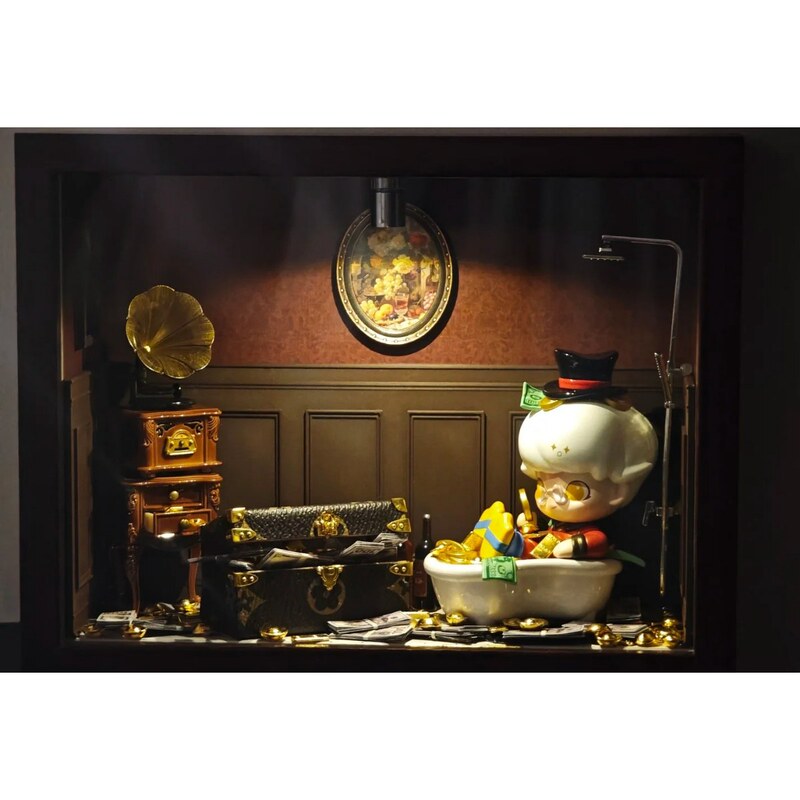 Bubble Mart Blind Box Scene: Scrooge's Bathtub, Oil Painting, Gramophone, Showerhead, Suitcase, Ingot, Gold Bar Bubble Mart Blind Box Scene: Scrooge's Bathtub, Oil Painting, Gramophone, Showerhead, Suitcase, Ingot, Gold Bar