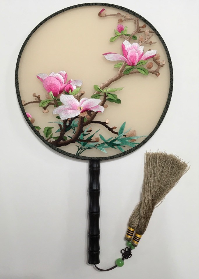 Khăn tay thêu diy kit thêu gói vật liệu màu đỏ Meiya Lan zero-based hướng dẫn cho người mới bắt đầu áp dụng với các công cụ - Bộ dụng cụ thêu tranh thêu đồng quê