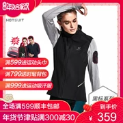 Hoa Kỳ HOTSUIT chạy vest nữ mùa xuân và mùa thu cổ áo cardigan cổ áo thể thao ngoài trời