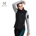 Hoa Kỳ HOTSUIT chạy vest nữ mùa xuân và mùa thu cổ áo cardigan cổ áo thể thao ngoài trời áo khoác the thao nam adidas Áo thể thao