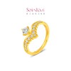 Chow Tai Fook SOINLOVE Fairy Star series Fairy Star pure gold gold diamond ring VRU235