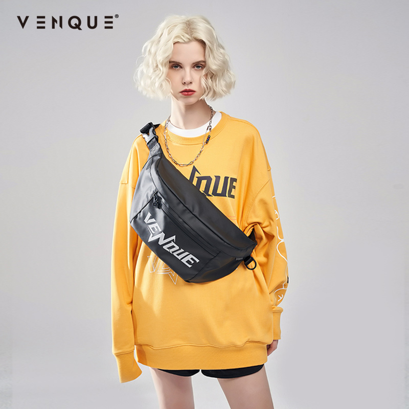 venque Van Van Light Slanted Satchel men's boarder large capacity chest bag Female college student sports bag minimalist leisure