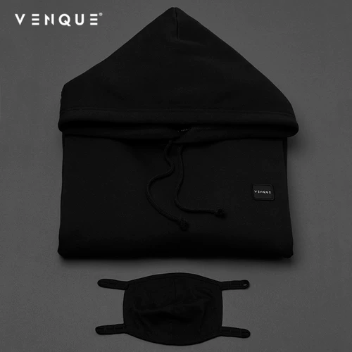 venque/范克 Осенняя толстовка с капюшоном, утепленная толстовка, дизайнерская цветная повязка для глаз, 2020