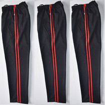 Tibetan Blue White Side Middle School Students School Uniform Pants Double White Double Red Bar Junior High School Mens Sports Long Pants School Pants Spring Autumn Season