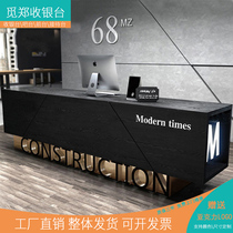 Company front desk simple modern beauty salon high-grade atmosphere reception desk clothing shop barbershop bar cashier counter