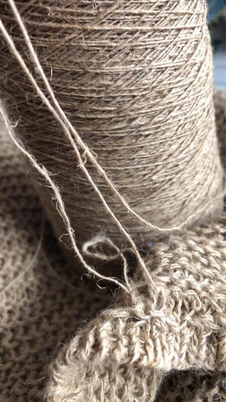 5-Count French Rain Dew Natural Color 100% Linen Yarn Deodorizing Linen Yarn for Knitting Linen Thread Rain Dew Linen Yarn