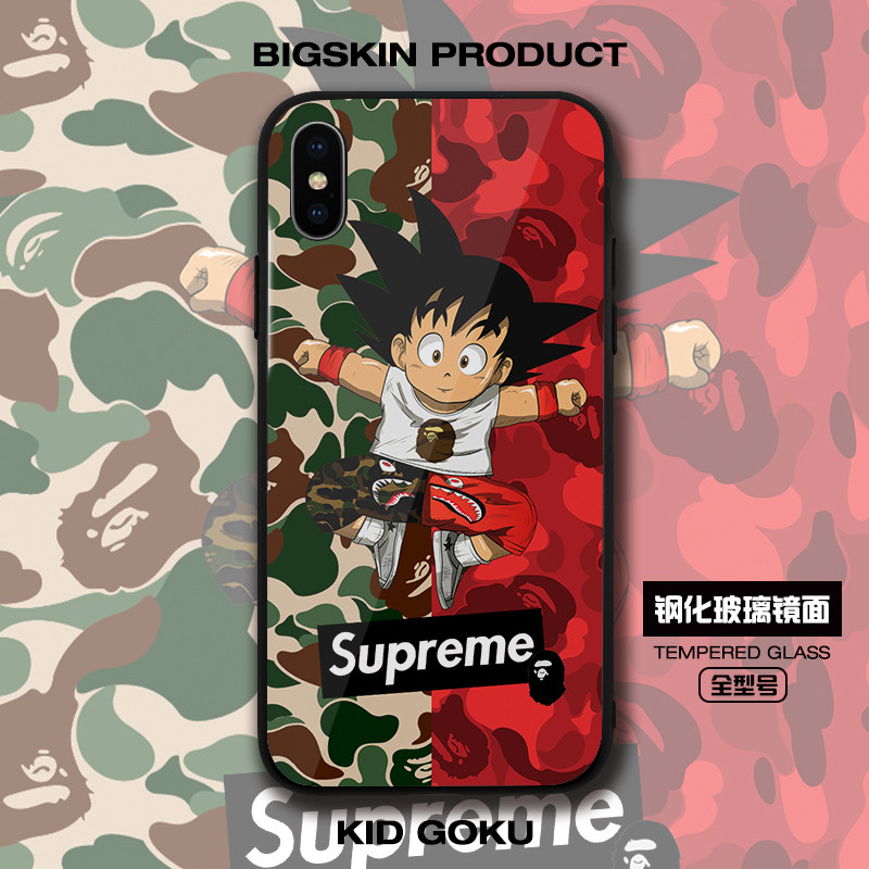 Tide brand Wukong is suitable for iphonex mobile phone protective shell Huawei p40pro protective cover Apple 8plus glass shell 6s