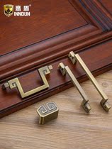 New Chinese handle Antique green bronze handle European wardrobe bookcase Cabinet drawer cabinet door handle