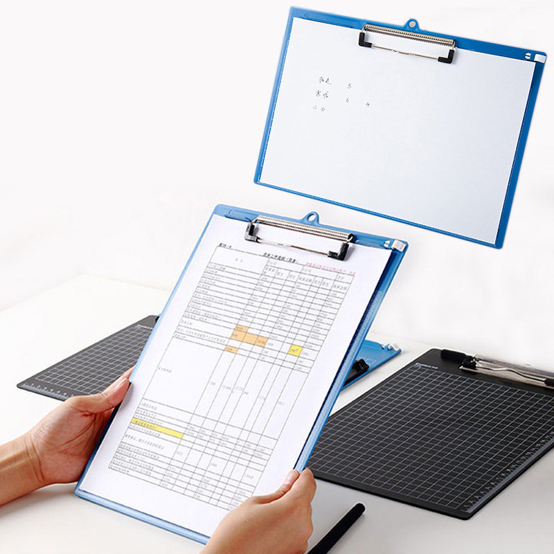 Office document board clip a4 writing board pad Horizontal type straight type pluggable pen Office student splint multi-function