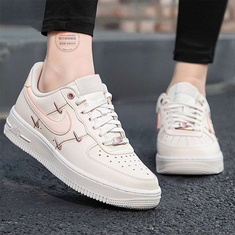 Nike Nike Pink and White Air Force Women's Shoes 2026 New Air Force 1 Sports Shoes Low-Top Casual Shoes Sneakers