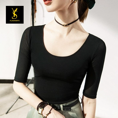 Латинский танцевальный тренировочный костюм для женщин взрослые топы с короткими рукавами