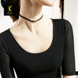 Латинский танцевальный тренировочный костюм для женщин взрослые топы с короткими рукавами