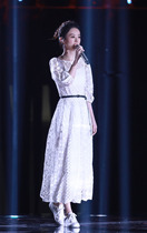 maje Zhao Liying the same white hollow lace dress 21ss pure slim long skirt white dress
