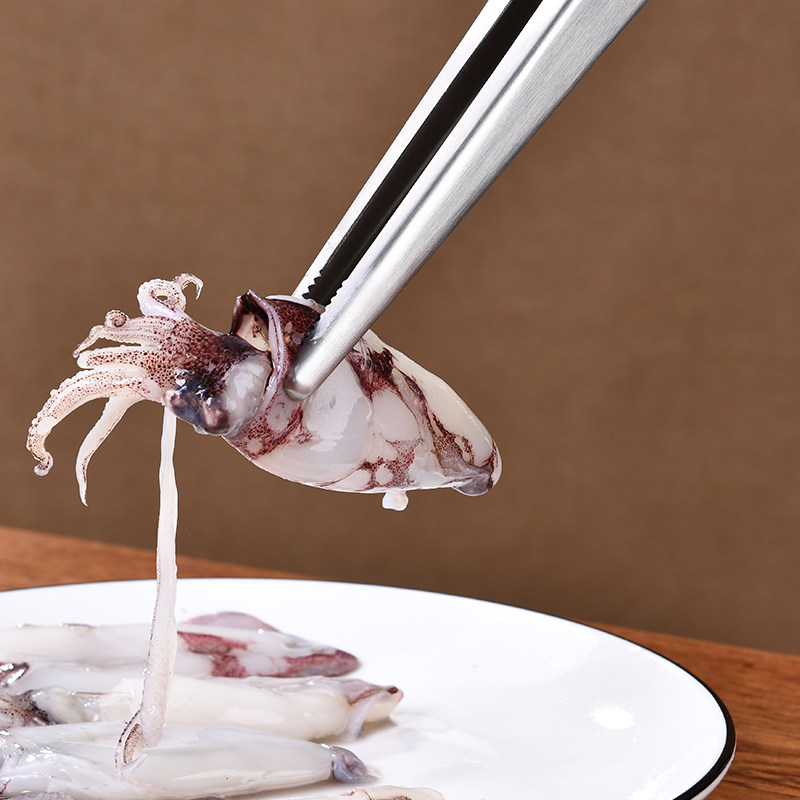 304 Stainless Steel Food Clips Kitchen Anti-Slip Barbecue Meat Clip Bread Clip Special Steak Clamp Frying Bull Pickpocketing