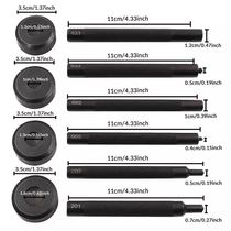 Japanese style black flower Rod quadruple buckle mounting tool handmade DIY leather button snap button snap snap mounting rod set