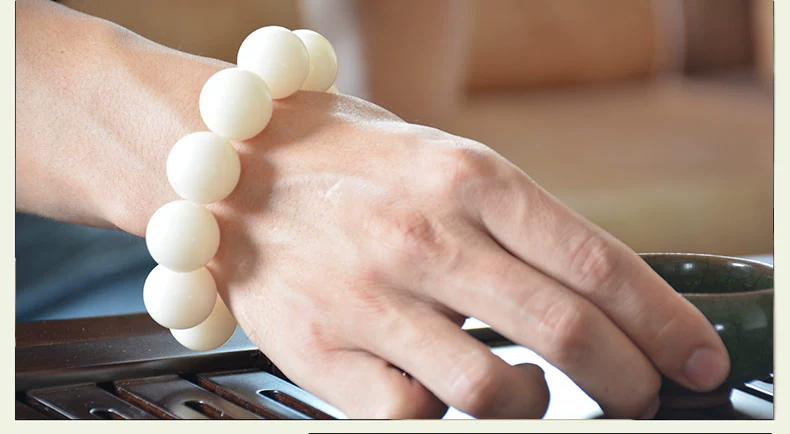 Tìm kiếm vần chọn ngọc trắng vòng tay bồ đề mật độ cao hạt trắng vòng tay nam và nữ hạt bồ đề hạt vòng tay - Vòng đeo tay Clasp