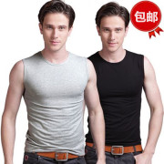 Mens rộng vai áo Mens Vòng cổ áo không tay T-shirt elasticly cắt thể thao áo vest đáy.