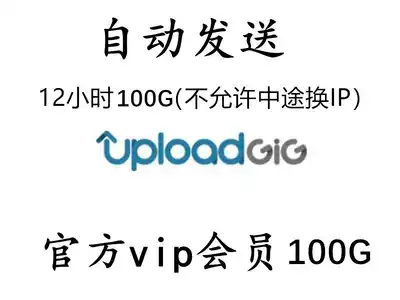 (Automatic delivery) uploadgig com 12 hours 100g member traffic non-transit monthly fee