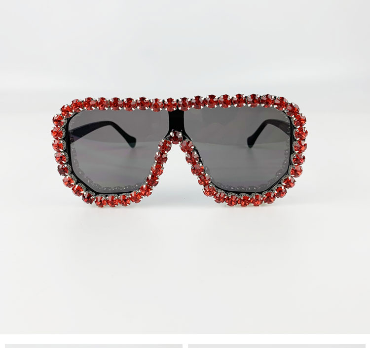 57g Weight UV400 Protection Lens Material Travel, Party Occasion Women'S Gender Diamond Design Elegant, Glam, Hip-Hop, Retro, Vintage Style, Fashion, Sweet, Simple Style, Sports Style Grey, White, Purple, Red, Green, Transparent, Silver, Black Color Elegant Glam Hip-Hop UV400 Protection Diamond Women's Sunglasses 7