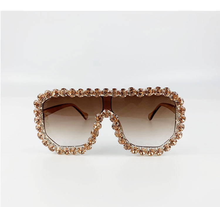 57g Weight UV400 Protection Lens Material Travel, Party Occasion Women'S Gender Diamond Design Elegant, Glam, Hip-Hop, Retro, Vintage Style, Fashion, Sweet, Simple Style, Sports Style Grey, White, Purple, Red, Green, Transparent, Silver, Black Color Elegant Glam Hip-Hop UV400 Protection Diamond Women's Sunglasses 3
