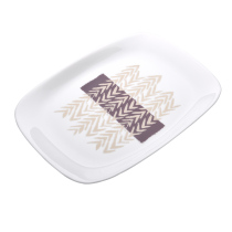 Geometric European white jade glass plate tableware creative dish home net red breakfast plate personality fruit plate