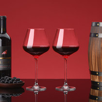 Large number of burgundy red wine glasses suit Home extravagant Eurostyle upscale Crystal glass big belly wine High-footed glass
