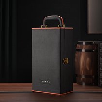 Red wine packaging gift box high-end wine box double wine empty box gift leather box universal 2 wine boxes