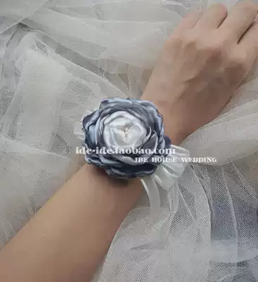 IDE dinner Annual Meeting banquet wedding Korean white gray gradual layer bridal bridesmaid sisters hand flower wrist flower corsage