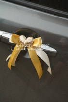 IDE Wedding Wedding Wedding supplies Wedding car decoration Pull flower car door handle Pull flower rearview mirror Ribbon bow