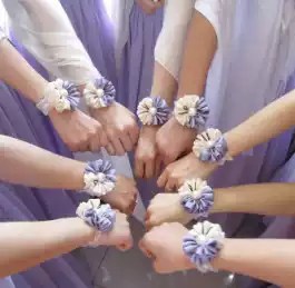 IDE wedding supplies wedding supplies Korean two-color sister hand flower purple wrist flower corsage