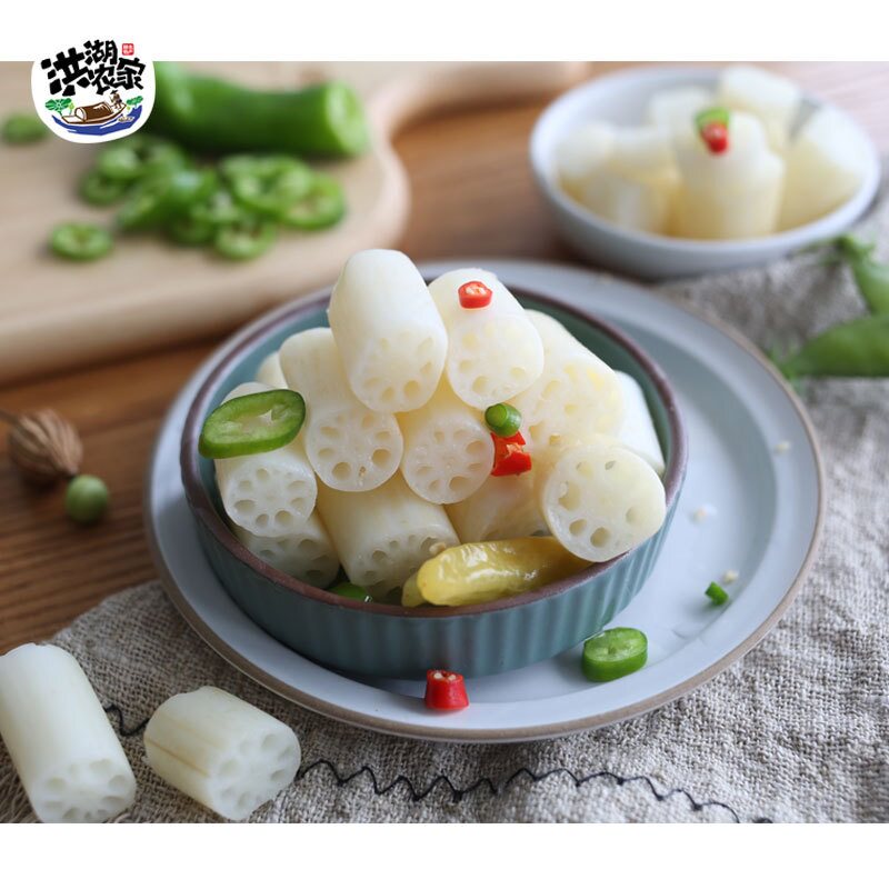 Honghu Chanlian sour spicy soak lotus root with 400g x 2 coarse lotus root with Hubei need to fry the instant pickle pretzels