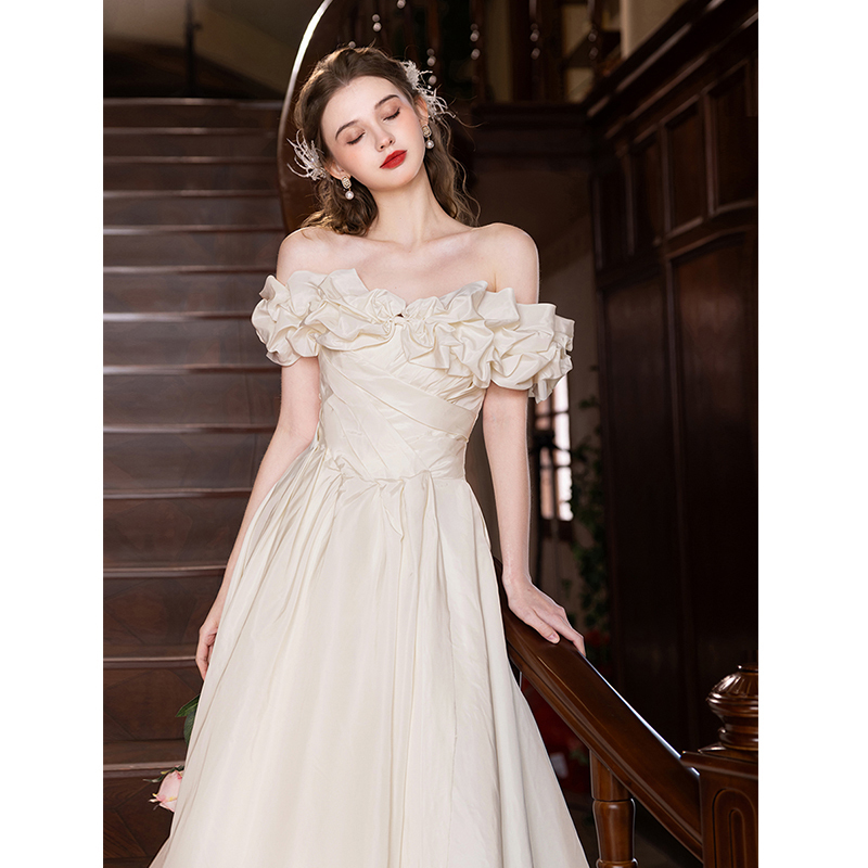 Plus-Size Evening Dress for Chubby Girls, Slimming and Tummy-Concealing, High-End Feel, 100kg Extra-Large Size Dress for Girls