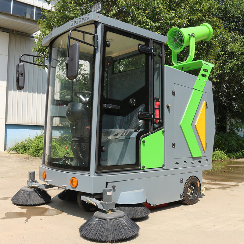 Driving sweeper electric factory workshop road property community school sanitation fully enclosed industrial sweeper