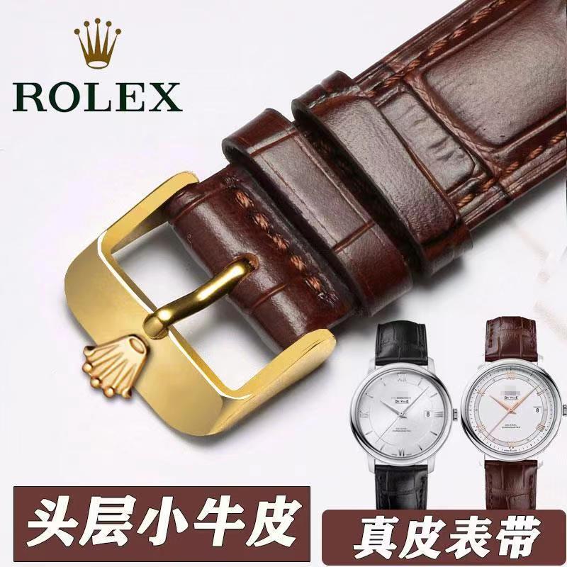 Rolex Original Pin Buckle Strap Genuine Leather Log Type Daytona Green and Black Water Ghost Cut Lini Men's and Women's Watch Chain 20 Rolex Original Pin Buckle Strap Genuine Leather Log Type Daytona Green and Black Water Ghost Cut Lini Men's and Women's Watch Chain 20