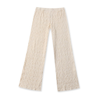 Ant wrinkle wide leg pants spring and autumn new foreign trade women's fashion versatile elastic high waist straight casual pants 34068