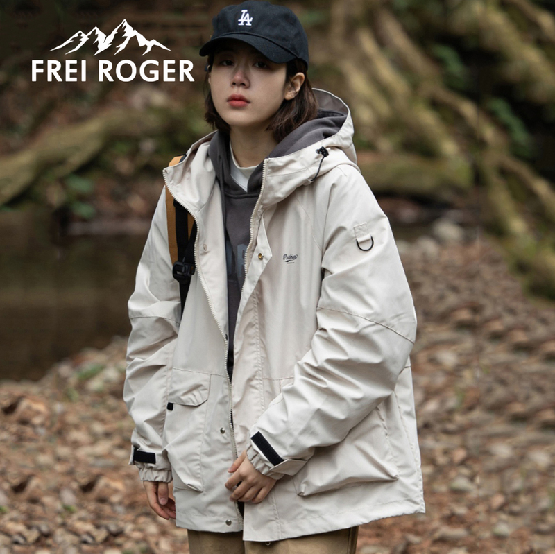 Frei Roger Outdoor Soft Shell Waterproof and Windproof Jacket Three-In-One Men's and Women's down Jacket Hiking Jacket