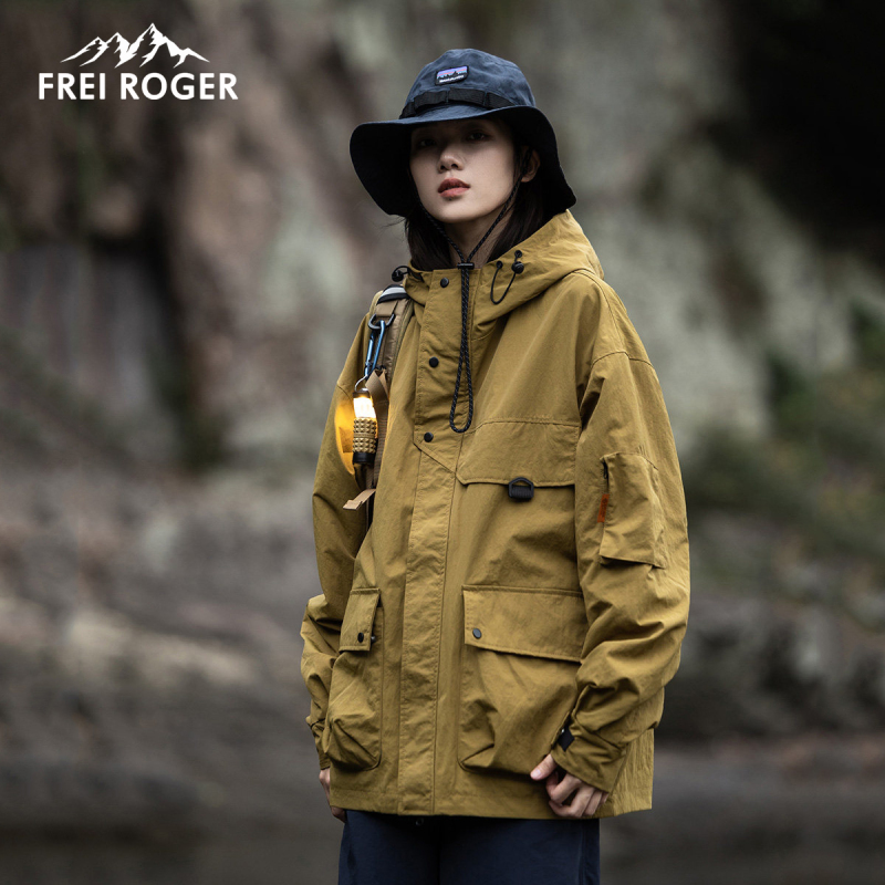 Frei Roger Outdoor Tibet Jacket, Three-Proof Hooded Soft Shell Jacket, Men's and Women's Mountaineering Leisure Travel Jacket Frei Roger Outdoor Tibet Jacket, Three-Proof Hooded Soft Shell Jacket, Men's and Women's Mountaineering Leisure Travel Jacket
