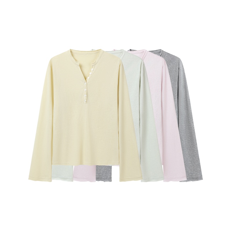Calm Pause V-Neck Linen Blouse, Lightweight Lyocell Blend, Exclusive Style, Relaxed Feel, Multi-Color Base Layer for Women Calm Pause V-Neck Linen Blouse, Lightweight Lyocell Blend, Exclusive Style, Relaxed Feel, Multi-Color Base Layer for Women