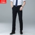 Mùa xuân mới sọc quần thường xuyên quần công sở nam Slim Phiên bản Hàn Quốc của bộ đồ Qing Jianxing quần thẳng dụng cụ - Suit phù hợp đồ vest nam Suit phù hợp