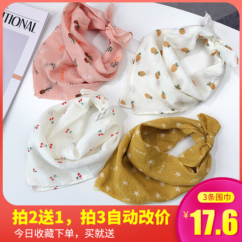 Children's waistline thin triangular boy scarf summertime child baby baby out for sun-veil windproof headscarf