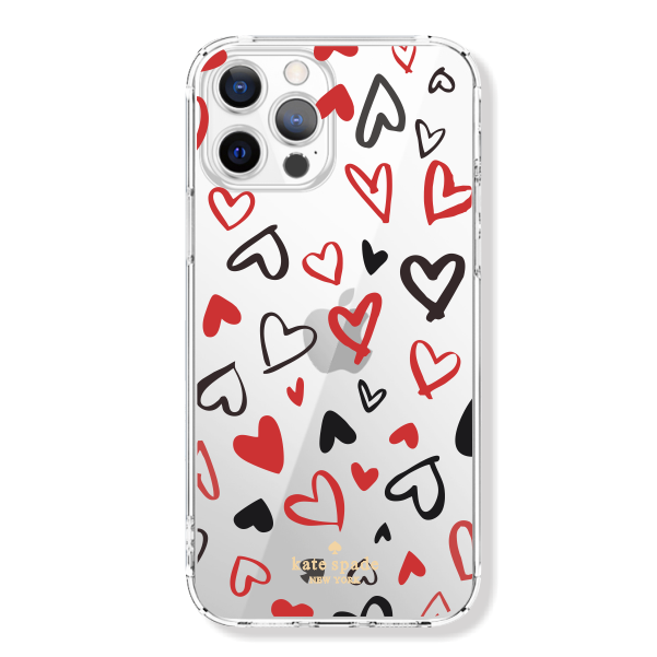 Kate Spade Is Suitable for Apple Phone Cases iPhone 13 Pro Max 12 11 14 Heart-Shaped Silicone Soft Case Xr 15 Plus Ultra